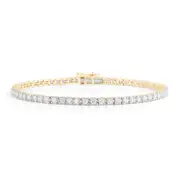 Bevilles Tennis Bracelet with 2.00ct of Laboratory Grown Diamonds in 9kt Yellow Gold