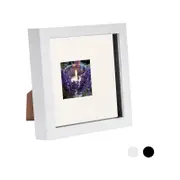 Nicola Spring 6 x 6 3D Shadow Box Photo Frame - Craft Display Picture Frame with 2 x 2 Mount - Glass Aperture - White