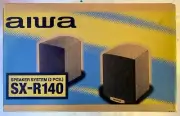 Aiwa Model SX-R140 20 Watts 8 OMHS Surround Sound 2 Speaker Set - Silver