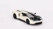 1:64 Diecast Model Car Compatible with Ford GT 1964 Prototype Heritage Edition White with Black Hood and Stripe by TSM Mini GT MGT00622