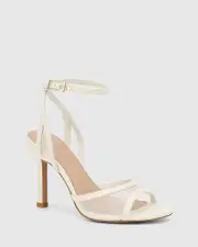 Zoella Off White Mesh Textile Stiletto Heel