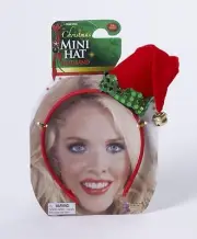 Mini Santa Hat Headband Womens Christmas Headpiece Sexy Miss Clause Head Band