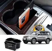 Storage Box Car Front Seat Cup Holder Central Control Storage Box for Mitsubishi Montero/Pajero Gen 4 Car Seat Organizer Car Accessories for Phones, Keys, Sunglasses