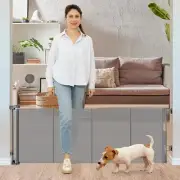24 Inches Tall Retractable Dog Gate for the House, Short Baby Gates to Step Over