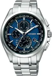 New Citizen Attesa AT8040-57L Eco-Drive Solar Atomic Radio Watch
