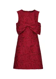 Sister Jane Tate Rose Floral-jacquard Cloqué Mini Dress - Red - 6 (UK6 / XS) 6 (UK6 / XS)