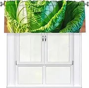 GaxfjRu Bright Cabbage print Valance Room Darkening Blackout Valances 3 Inch Rod Pocket Window Valance for Bathroom