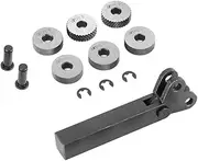 Steel Knurling Tool Diagonal Dual Wheel Linear Knurl Set Lathe Cutter Machine for Metalworking