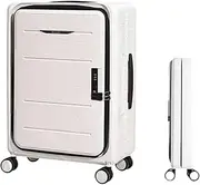 [Ｗoowayo] Carry On Luggages Suitcase Foldable Suitcases Adjustable Trolley Carry On Luggage Front Open Suitcase Luggage Suitcases (H 24 in)