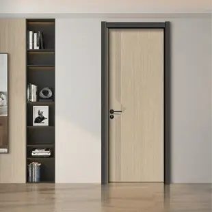 簡奢碳晶生態木門臥室房間門現代簡約室內門複合免漆實木隔音