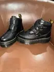 Doc Martens Devon Flower Buckle Leather Platform Boots