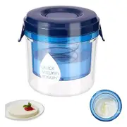 Greek Yogurt Strainer with Lid, Yogurt Filter with Ultra Fine Mesh, 15 x 14 x 15 cm, Blue