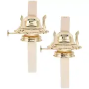 2 Pcs Lantern Rechargeable Kerosene Lamp Holder Oil Conversion Kit