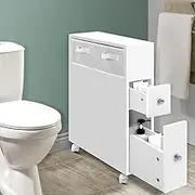 Bathroom Cabinet Storage Toilet Organiser Shelves Space Saver Home Decor