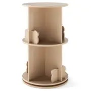 Costway 2-Tier Rotating Bookshelf 360° Spinning Bookcase