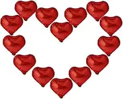 50 pcs 10inch Red Heart Balloons, Mylar Heart Foil Balloons for Birthday Wedding LOVE Valentine's Day Party Decorations.