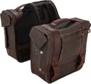 Burly Brand Throwover Saddlebag - Dark Oak Waxed Cotton - B15-1002D