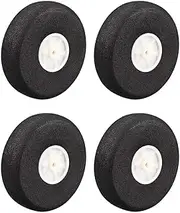 uxcell RC Airplane Wheels - 4PCS RC Airplane Aircraft Sponge Wheels 2.5 Inch x 0.12 Inch