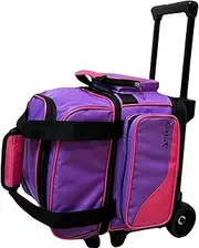 Pyramid Path Pro Deluxe Single Roller Bowling Bag With Separate Shoe Compartment (Up To US Mens Size 11), 2 Large Accessory Pockets, Padded Foam Ball Insert, Lifting Handles and Locking Square Handle