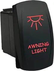 12V 20A / 24V 10A ON-Off Rocker Switch Awning Light 6B42R Universal fits Toyota Nissan Holden Mitsubishi Ford Amarok etc. Dual LED in red