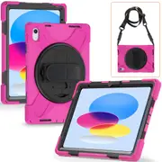 MCC Heavy Duty Strap iPad 10.9 2022 10th Gen Apple Shockproof Case Cover [Magenta]