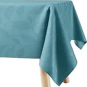 Tablecloth 140 x 180 cm Blue Washable for Indoor Outdoor Plant Pattern Amalu
