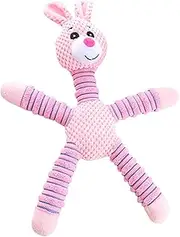 Bunny Dog Pull Toy | Colorful Tug Toy for Dogs,Reusable Puppy Tooth Cleaning Tool, Squeaky Stuffed Animals for Home, Travel, Car