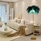 Feather Lamp, 63'' Height Natural Ostrich Floor Lamp for Living Room, 3 Color...