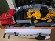 DRIVEN by Battat Jumbo Carrier Truck Removable Loader Lights Sounds Moving Ramp