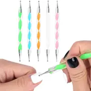 5 Pcs Nail Art Dotting Painting Drawing Polish Pen Tools Kit