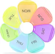 Pill Organizer, Weekly Pill Organizer, Pill Box, Medicine Organizer, Pill Case, Pill Container, Pill Box 7 Day, Pill Holder, Travel Pill Case (Colorful)