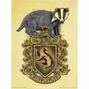 Harry Potter - Hufflepuff Crest (Illustrated) ART PRINT POSTER 30x40cm NEW