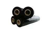 4 ROLLS BLACK Pallet Film Wrap 500MM x 400M 25U Black PALLET WRAP Shrink Wrap