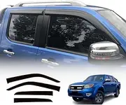 OAD4X4 Weathershields Compatible with Ford Ranger PJ PK Series Dual Cab 2006-2011, Weather Shields Window Visors Wind Deflectors Sun Rain Guard 4PCS Set