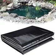 Pond Liner 5 Mil HDPE Pond Skins 3x4m 4x5m 6x7m 6x9m 8x10m 10x12m 10x15m Foldable Pond Liner for Small Ponds, Fish Ponds, Garden Waterfall, Aquaculture and Construction Site(6x8m(19.7x26.2ft))