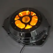 W/ Yellow LED Engine Clutch Cover For 1999-2020 Suzuki GSXR1300 Hayabusa Chrome