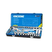52 Pcs of Kincrome 1/4 & 1/2" Drive Socket Set - Metric & Imperial Mirror Polish