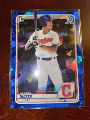 2020 Bowman Draft Sapphire CARSON TUCKER Blue Refractor Mint Cleveland Indians