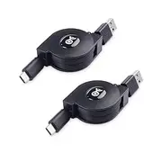 Cable Matters Retractable USB C Cable - 1m, Short USB C to USB Cable