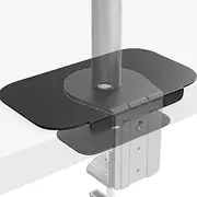 Culinavog Mounting Plate, 1 Piece Steel Monitor Holder Reinforcement Plate, Large Tabletop Reinforcement with Non-Slip Pad, Steel Bracket Plate for Glass, Table Tops (Black, 19 × 15.3 cm)