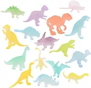 FUNNETOYU 16Pcs Glow Dinosaur Figures Luminous Tiny for Easter Glow Dark Party Favors for Cognitive Learning Pretend Play