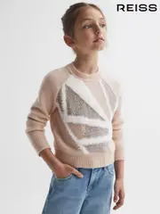 Reiss Pink Madeline 4-9 yrs Fair Isle Pattern Knitted Jumper (200375) | $95