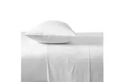 Bambury Chateau Flat Sheet White Ultra Soft Home Bedding