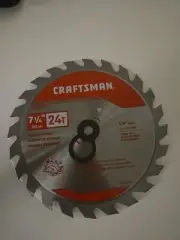 CRAFTSMAN 7 1/4” 24T Circular Saw Blade (5/8” Arbor)