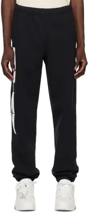 Heron Preston Logo-Printed Elasticated Waistband Pants Black
