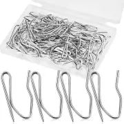 Junreox 58PCS Curtain Hooks for Drapes, Premium Rustproof Drapery Hooks Pins for