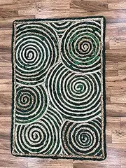 ARTS OF JAIPUR Collection Runner Rug - 6x12 Ft Natural Jute Runner Rug Jute Runner Rug Vintage Style Custom Size Hallway Entryway Kitchen Floor Laundry Carpet Runner Rug Non Slip