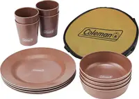 在飛比找樂天市場購物網優惠-日本代購 Coleman 竹製 4人份 餐具組 200003