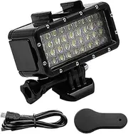 Tiardey Underwater Lighting Powerful Dimmable Waterproof LED Video Light 45M for Cameras