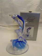 NIB Cristal D Arques Royal Dauphin Blue France Figurine